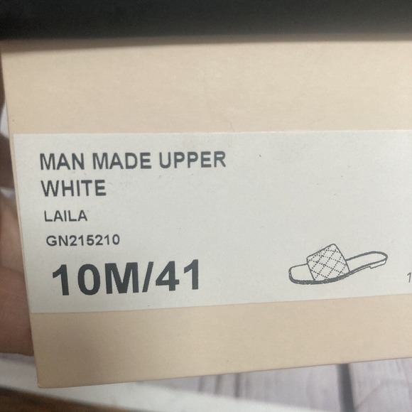 BCBGeneration Slides Shoes Womens Size 10 M Slip on Flat Laila White - Picture 8 of 8